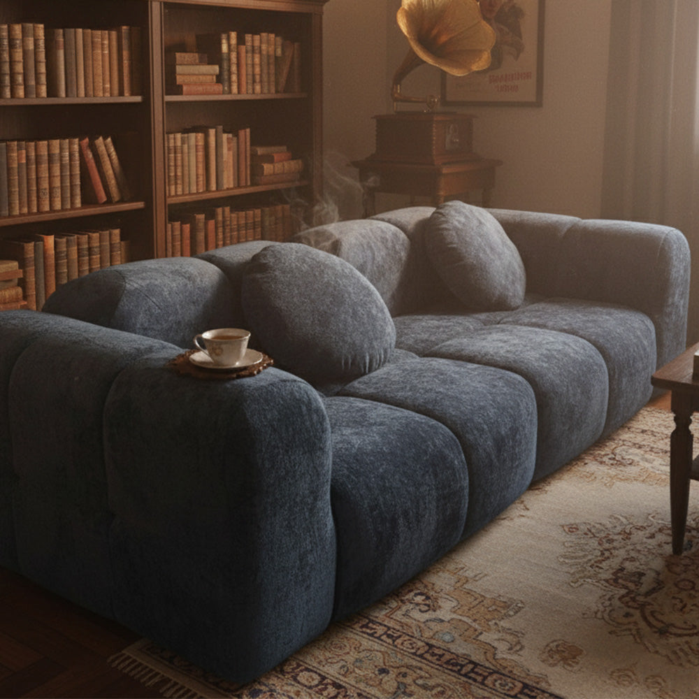 Modern Velvet Sectional Sofa for Living Room