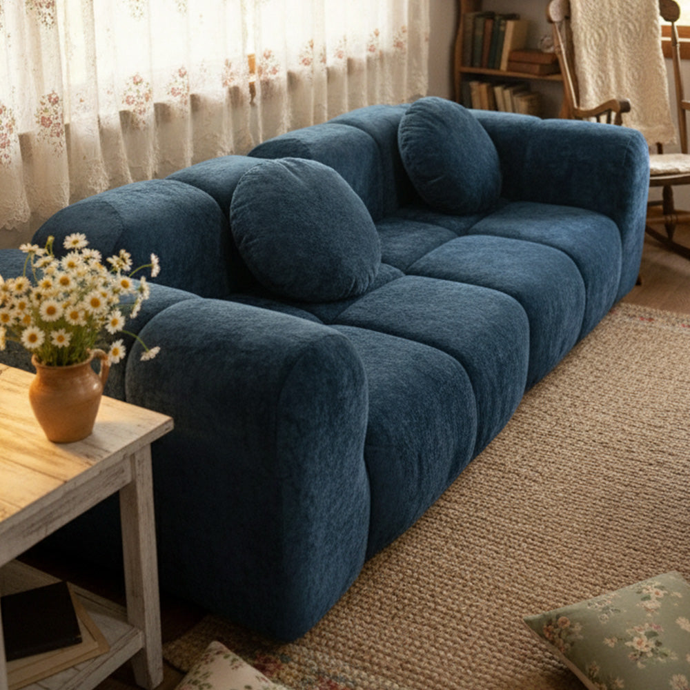Modern Velvet Sectional Sofa for Living Room